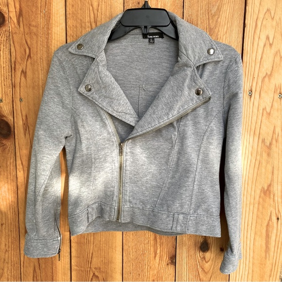 Women’s Pure Rebel Biker Moto Style Jacket - Picture 1 of 10